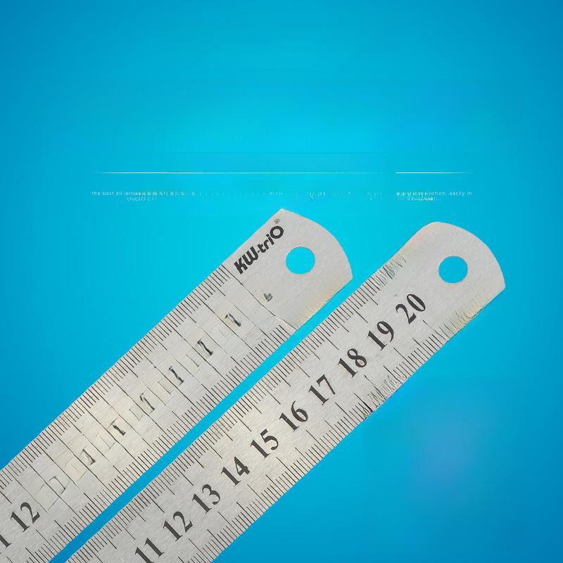 Линейка прямая из нержавеющей стали 50 см - Прочная металлическая линейка для деревообработки, учебы и офиса.