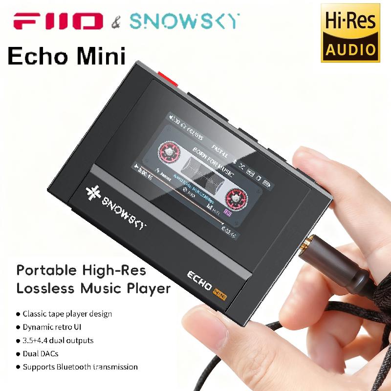 FiiO SnowSky Echo Mini High-Definition Color Screen True Bluetooth MP3 Player Pure Music Player 15-hour playback Headphone gift