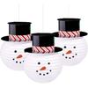 Paper Snowman Christmas Lantern (Pack of 3)