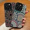 Vertical Grain Leather Shell Fashion Printed Patterned Soft Silicone Case with Camera Lens Full Protection for iPhone