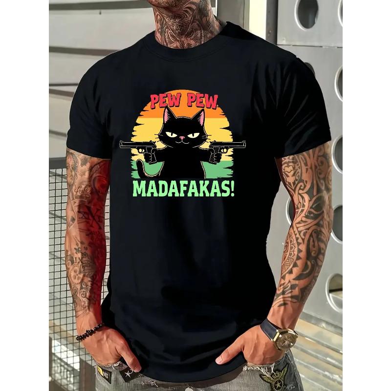Европейские размеры MADFSGS, Мужская летняя футболка, Спортивная одежда для мужчин, Футболка с принтом, Посадка, Эластичная одежда