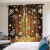 2 шт. штор с рождественским принтом, рождественские украшения, для спальни и гостиной, украшение дома, украшение комнаты