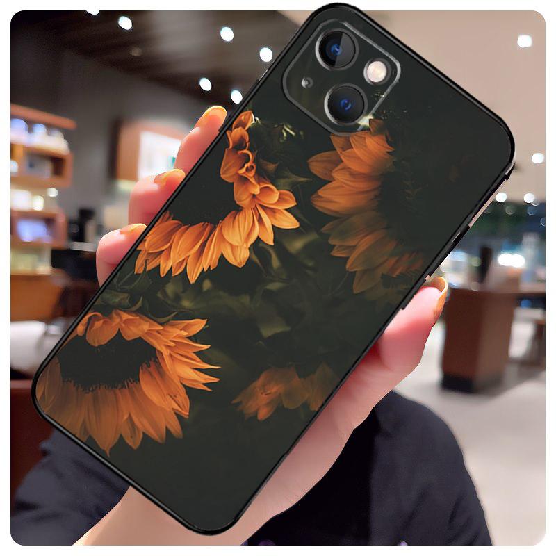 Солнечный чехол с подсолнухом для iPhone 15 Pro Max 14 13 12 11 16 17 Pro Max mini 15 16 Plus 16e 17 Air Чехол для телефона
