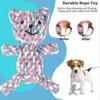 Puppy Boring Rope Toy, Cotton Natural Teeth Cleaning Chew Rope Dog Ball Knot Training Toy Puppy Toy (Bear)