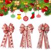 Festive Christmas Wreath Double Bow For Indoor And Outdoor Decorations