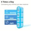 Pill Organizer 4 Times a Day Pill Box 7 Day,Large Weekly Medicine Pill Organizer for Travel with Removable Individual Containers