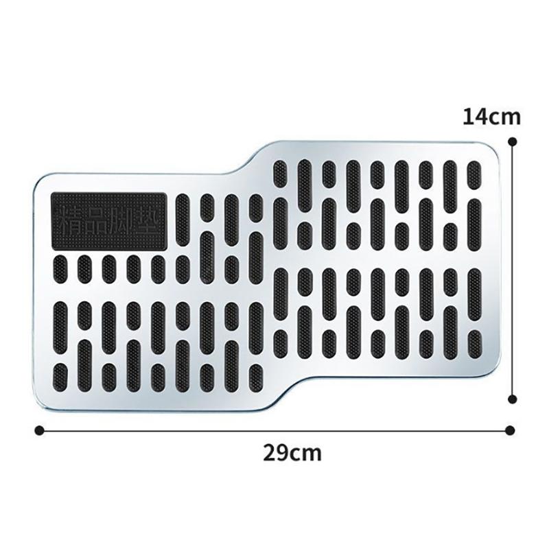 Auto Foot Rest Pedal Plate Floor Carpet Mats Non-Slip Stainless Heel Pad For Truck Suv Black Beige Brown Car Accessories