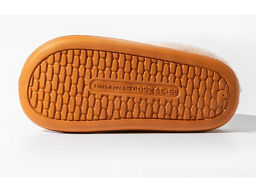 Женские нескользящие водонепроницаемые хлопковые тапочки на толстой подошве – Уютный меховой дизайн для осенне-зимнего периода, для беременных и мужчин