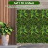 1/2 Pcs Artificial Plants Wall Panel Plastic Weather Resistant Faux Hedge Panels for Outdoor Home Garden Balcony Lawn Decoration