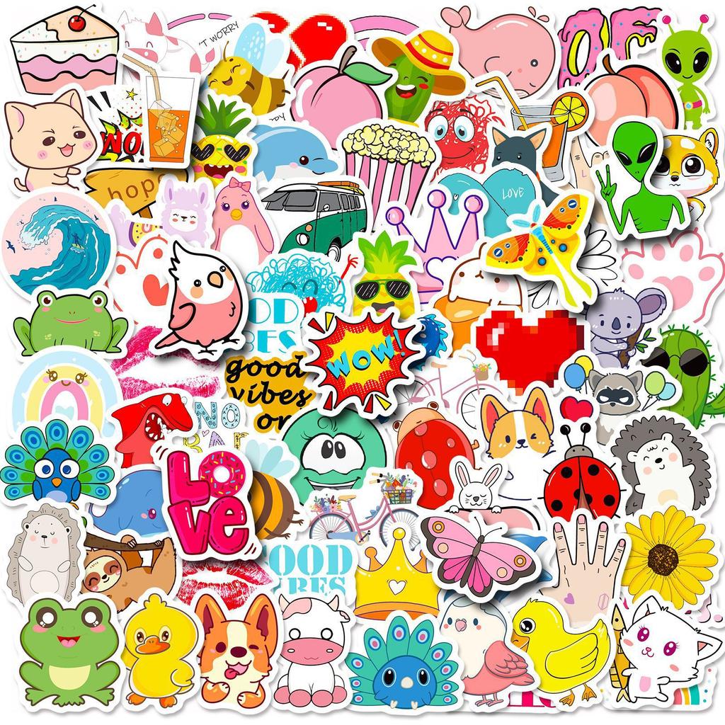 100 Small Size 4Cm Small Fresh Vsco Stickers Graffiti Stickers Computer Notebook Refrigerator Water Cup Stickers