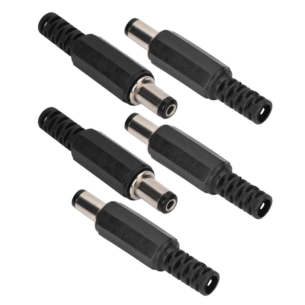 5 шт. 2,1 мм x 5,5 мм штекер постоянного тока коаксиальный разъем адаптер