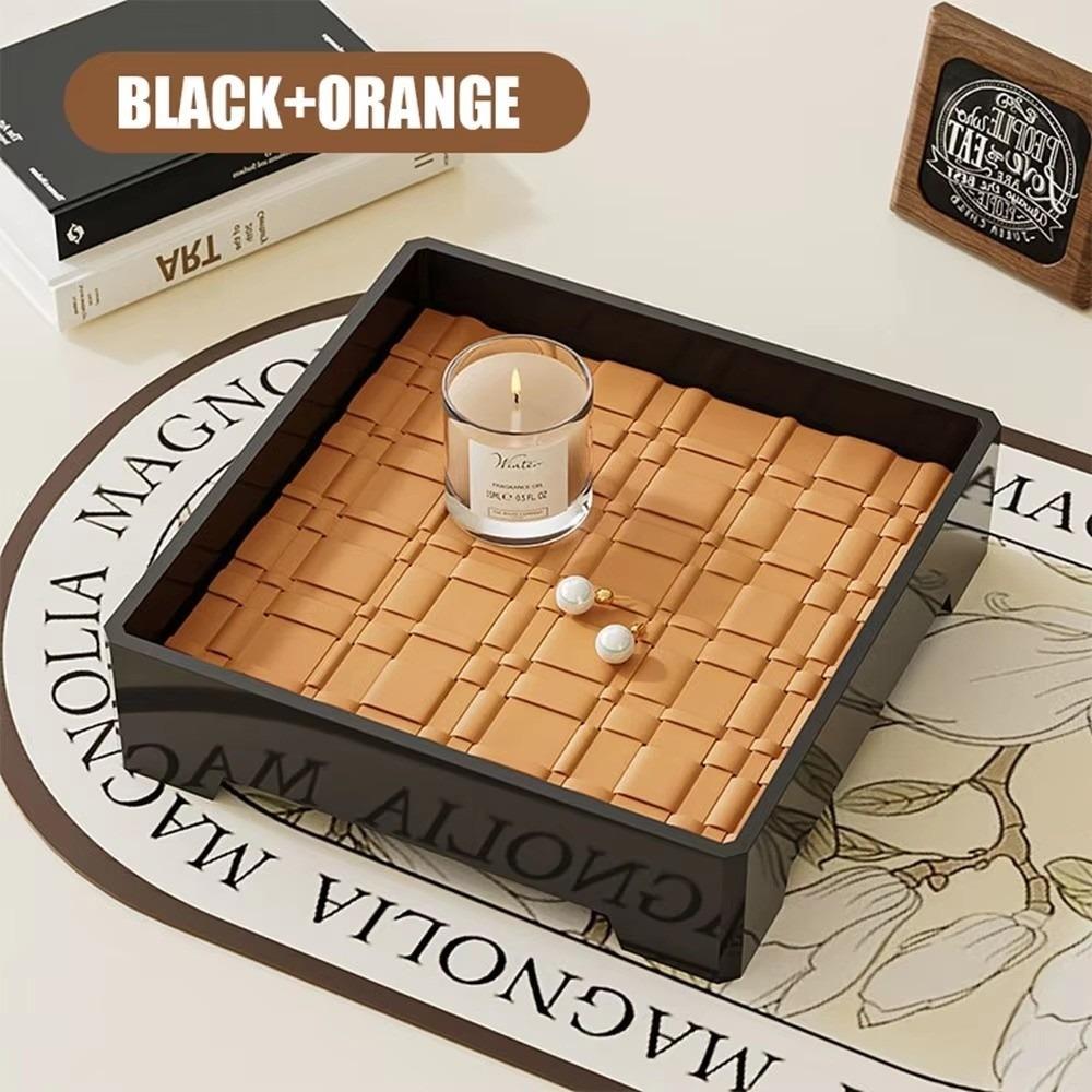 Древний кожаный лоток-коробка для хранения с ковриком, лоток для ключей при входе, лоток для ароматерапии, легкий роскошный держатель для ключей, лотки