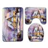 Christmas Bathroom Floor Mat Toilet Three-Piece Set