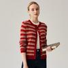 Zhaojun 2025 Autumn/Winter Women's 100% Cashmere Round Neck Red Cardigan
