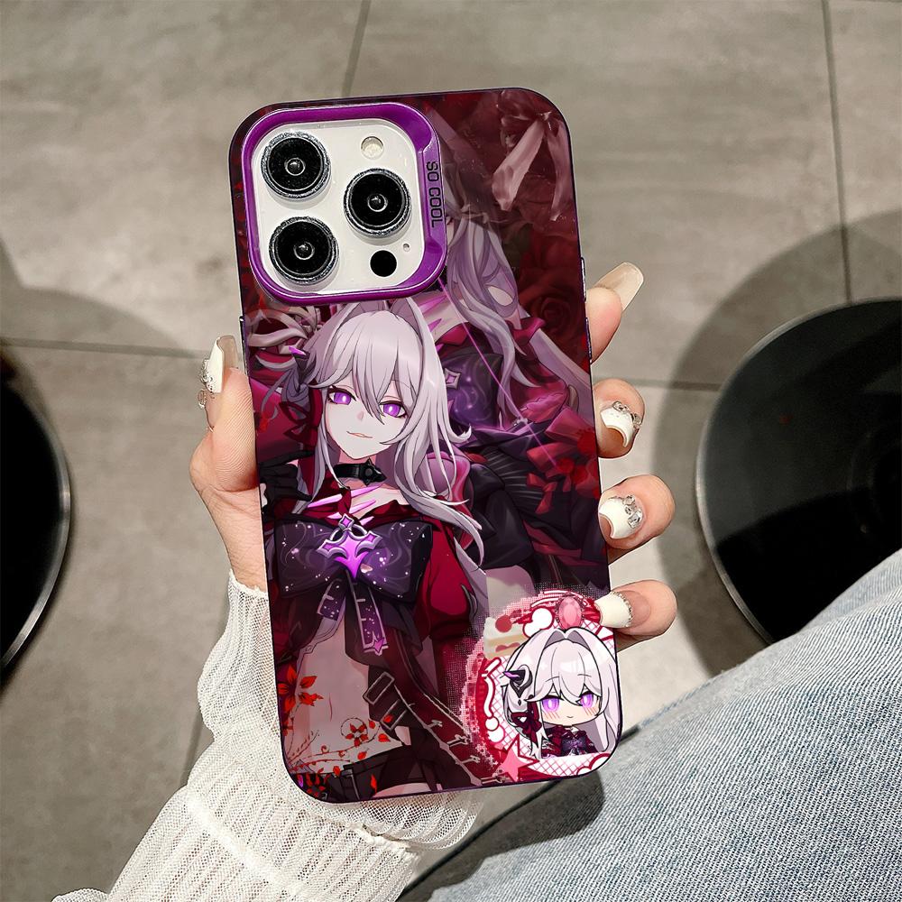HSR Thelema Purple Translucent Mobile Phone Case for iPhone 17 16 15 14 13 12 11 X XR XS Air Pro Max Plus Colorful Cover