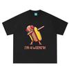 Im A Wiener Dabbing Funny Hot Dog Meme T Shirt Unisexs Unisexs Hiphop Casual Tshirt Shortsleeved Cotton Loose Fashion Tshirts