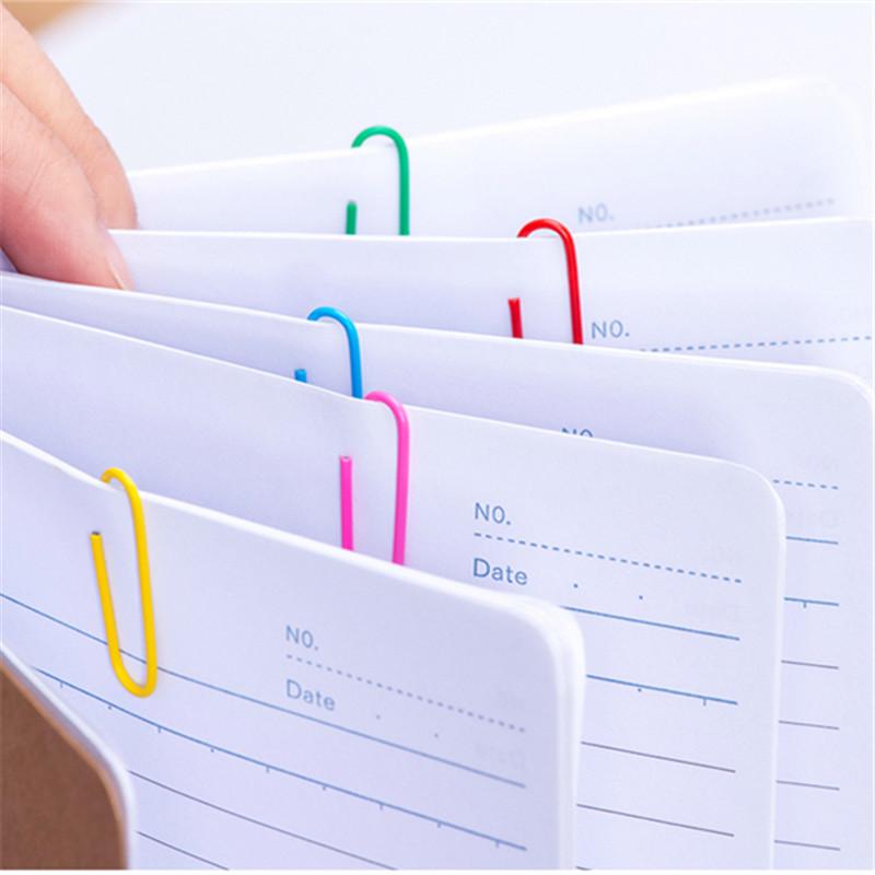 10 Colors Accessories Paper Clips Notebook Memo Pad Filing Bookmark binder Paperclips Student Office Binding Supplies Stationary