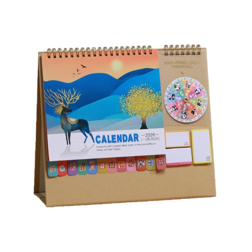 Month Date Display 2026 Desk Calendar Chinese New Year Style Monthly Planner Daily Planning