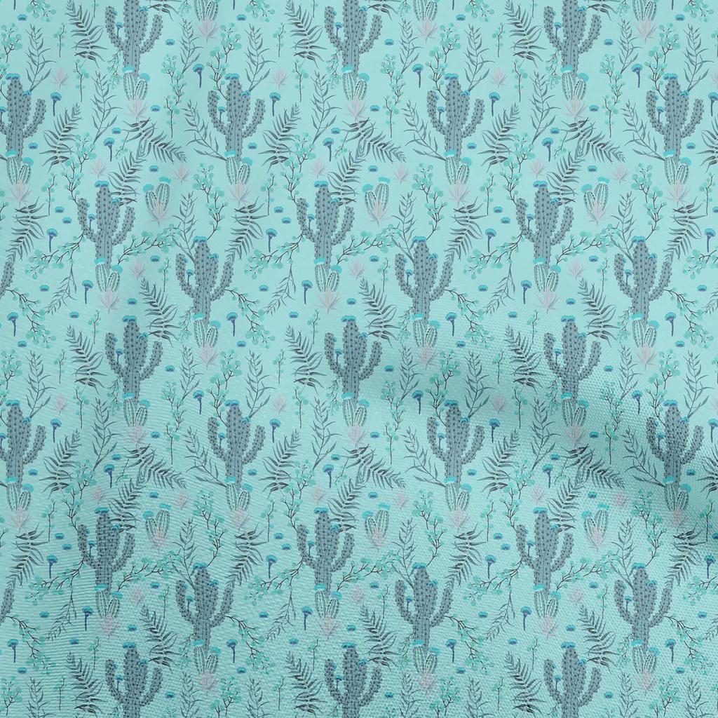 oneOone Cotton Poplin Light Blue Fabric Tropical Diy Clothing Quilting Fabric Print Fabric By Yard 42 Inch