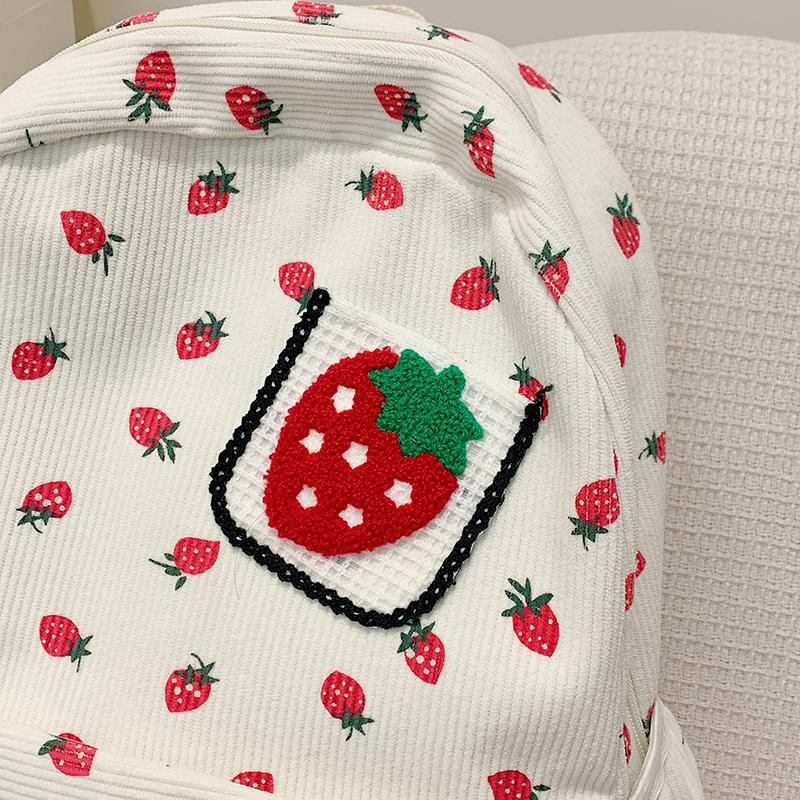 Большая вместимость школьного рюкзака с фруктовым узором