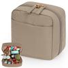 Besharppin Makeup Large Perfect for Business Trips and Travel Pouch, Capacity, Lightweight, Stand-Up Storage, (Khaki)