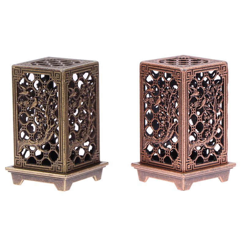 Квадратный круглый вертикальный держатель для благовоний из сплава, украшение для курильниц, ароматерапия, настольные аксессуары для дома