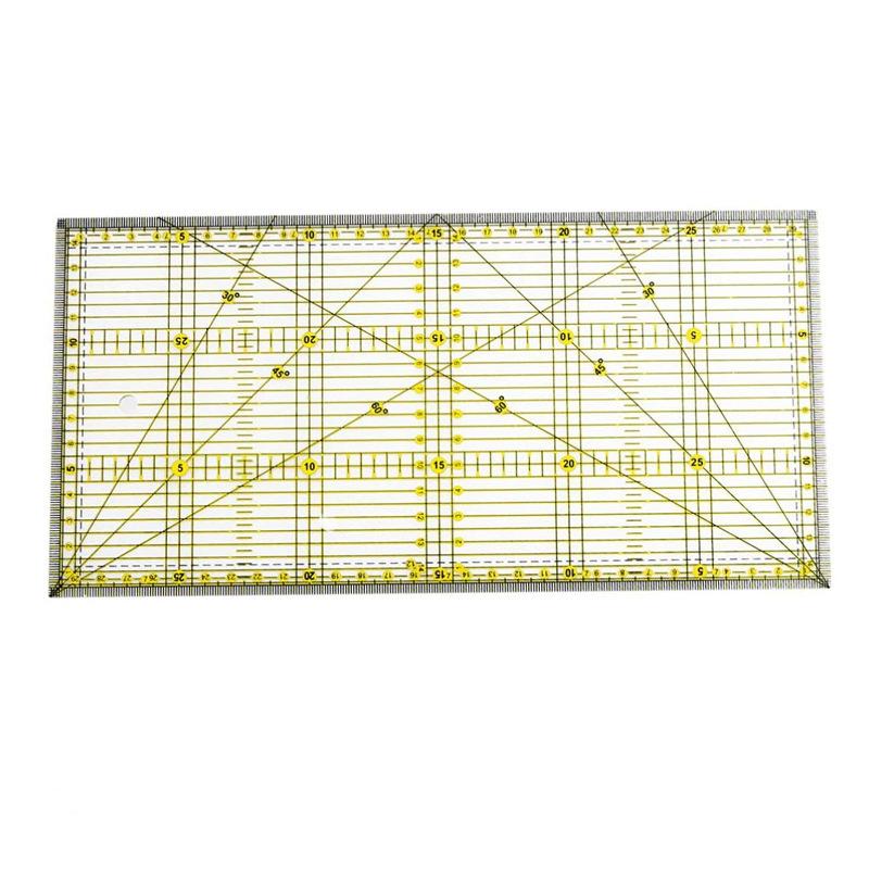 Quilting Template Acrylic Quilting Ruler for Cutting Fabric Paper DIY Hand Stitching Cutting Cushion Ruler Sewing and Crafts