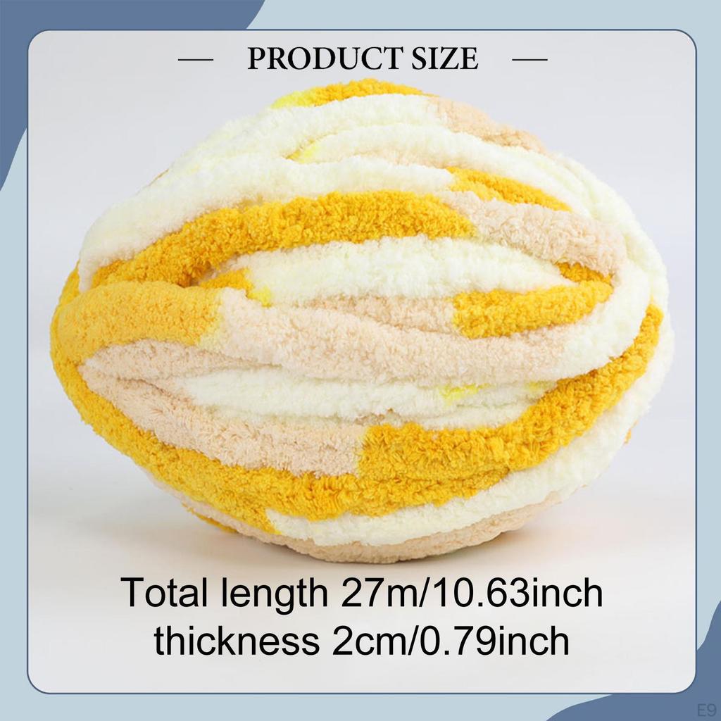 Thick And Bulky 27m Yarn, Decorative Voluminous for Crocheting, Sweaters, Cushions, Blankets,
