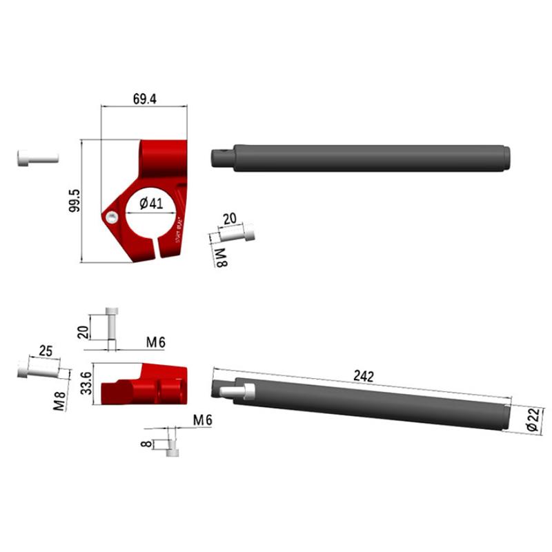 Motorcycle Modification Clip Handle Bar Handlebars Fork Tube Handle Bar System Lower Sport Kit For Kawasaki NINJA400 ninja 400