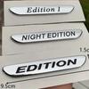 1Pcs EDITION 1 Night Edition Chrome Silver Car Badge Logo Sticker Emblem Decal Fit for B/enz A/MG