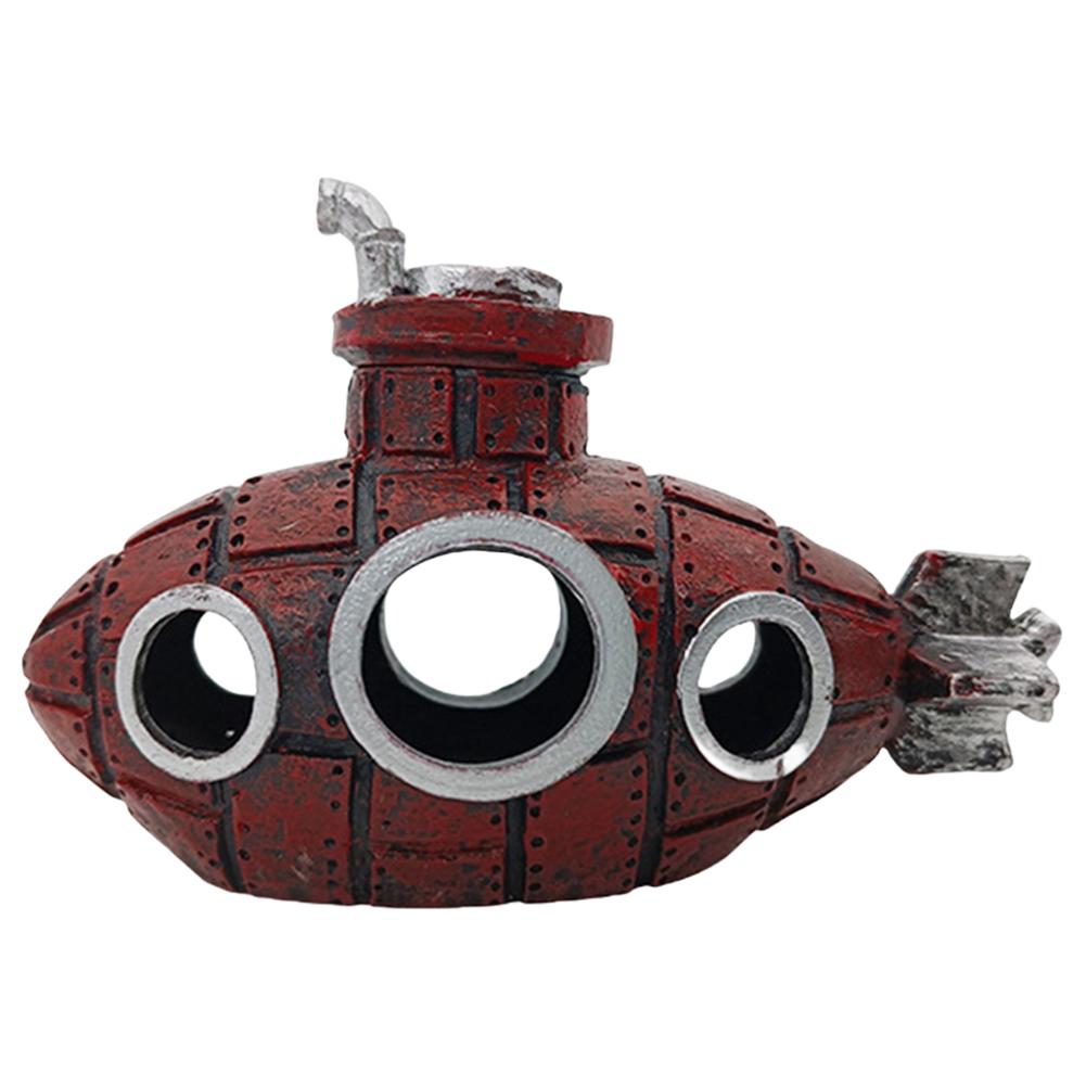 Аквариум Рыба Декорации для аквариума Пейзаж Смолы Подводная лодка Затонувший корабль Винтаж Смолы Дизайн Лодка Аквариум Аксессуары Украшения