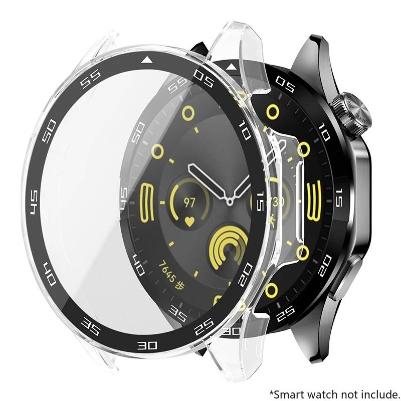 Закаленное Стекло+Чехол Для Huawei Watch GT4 46мм 41мм Полное Покрытие Бампер Защитная Пленка На Экран Чехол Для Huawei Watch GT4 Аксессуары