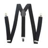Adjustable Unisex Suspenders Clips for Trousers and Suit Pants, Elastic Webbing, Multi-Color Options