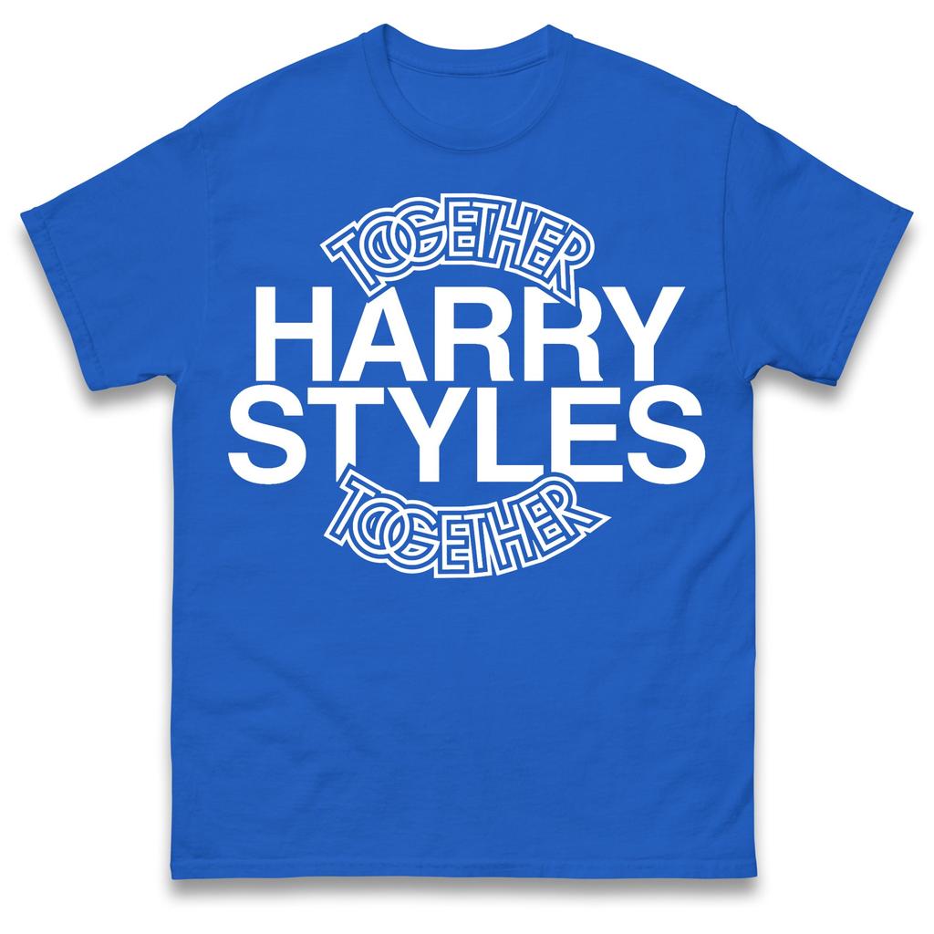 Футболка с графическим принтом Harry Styles Together Унисекс Унисекс Минималистичная Для фанатов музыки Повседневная Хлопковые топы с коротким рукавом