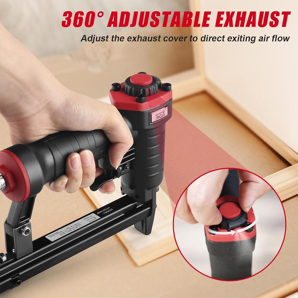 HT5014SP Pneumatic 20 Gauge Stapler, T50 Upholstery Stapler, 1/4-Inch to 9/16-Inch