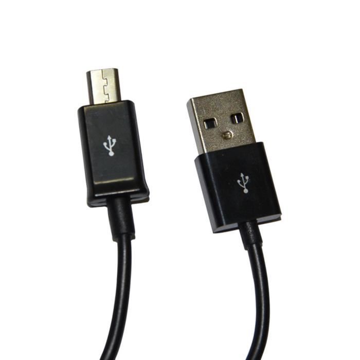 Noir 1pc Câble Micro USB Cable Chargeur Smartphones 1m pour Samsung Galaxy S3 S4 HTC WFR