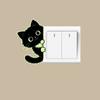 Self-Adhesive Luminous Cat Wall Decals PVC Cat Switch Stickers Glowing Cat Stickers  Living Room