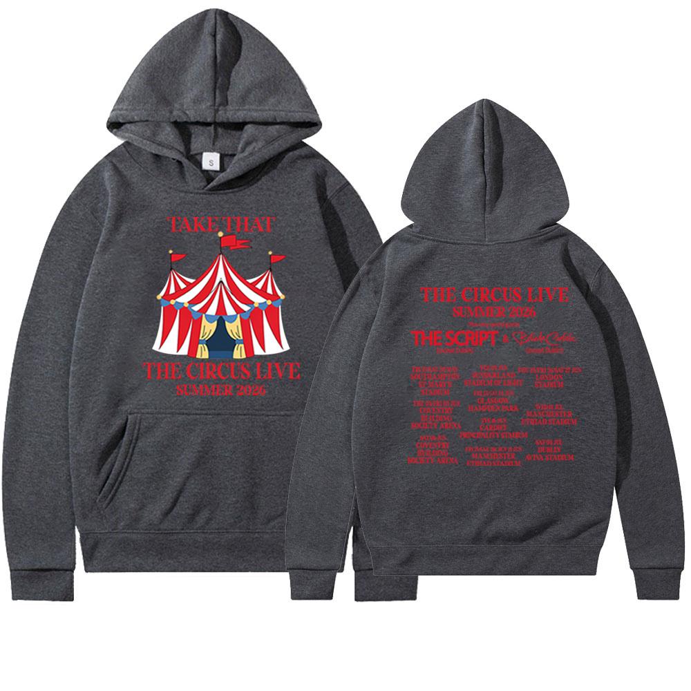 Vintgae Take That Hoodie Music Fans Gift The Circus Live Summer 2026 Tour Shirt Unisex Music Band Sweatshirt Hipster Hoodies Top