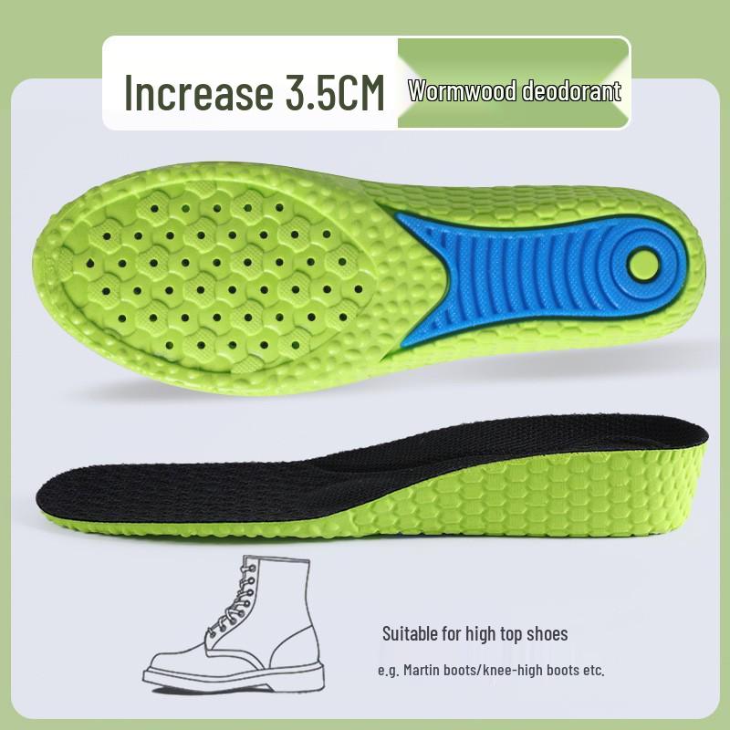 Unisex Odor-Resistant Shock-Absorbing Height-Increasing Insoles - Breathable & Invisible for Shoes and Boots
