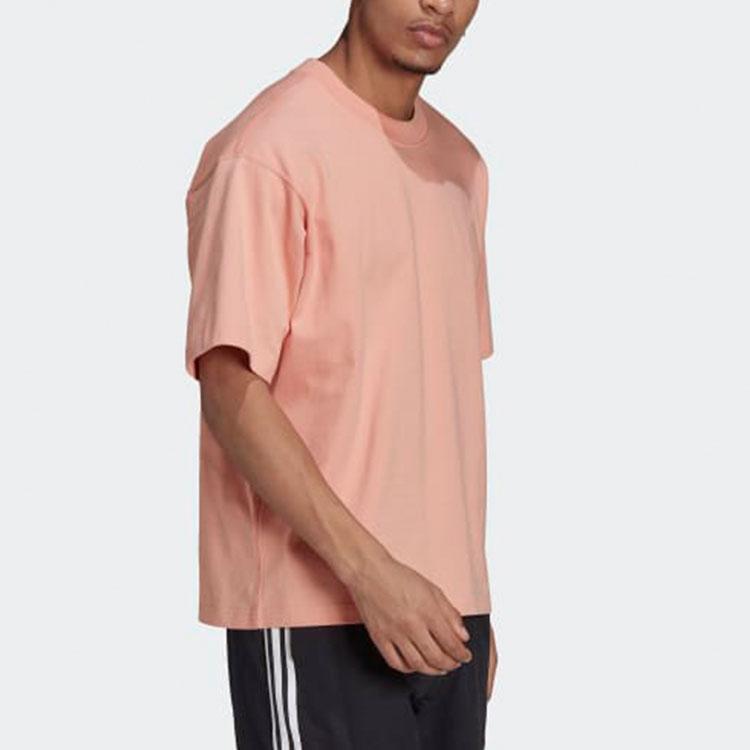 Adidas Originals Trefoil Solid Loose Sports Short Sleeve T-Shirt Men Tops Pink H11366