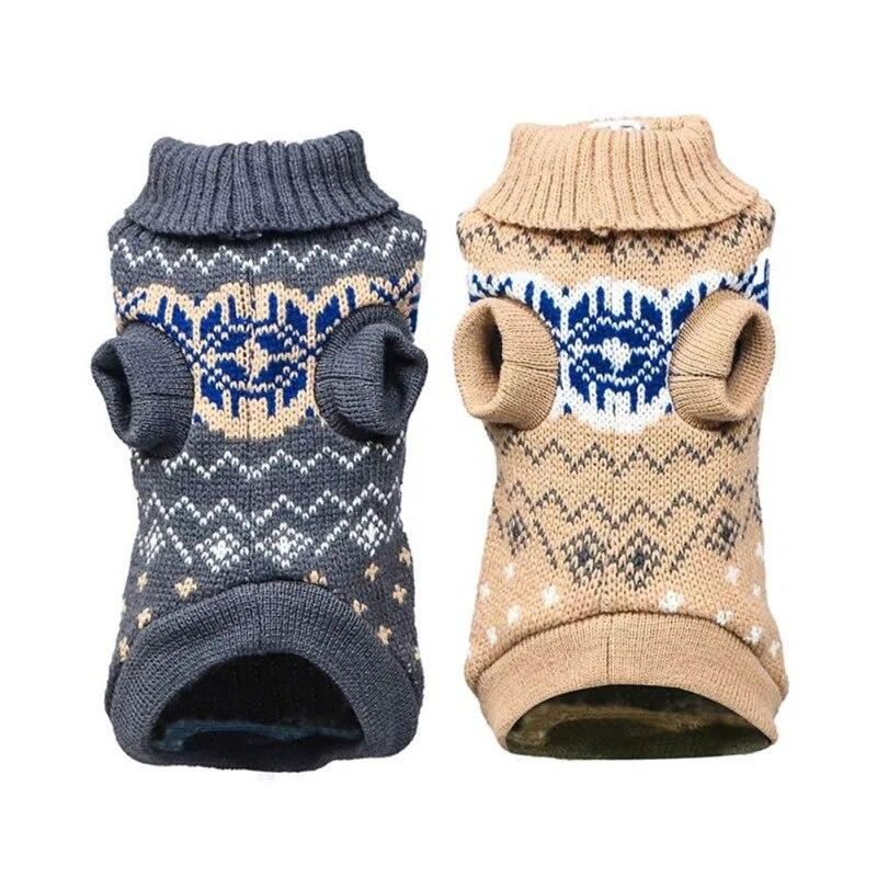 Pet Dog Cat Warm Sweater Clothing Winter Warm Knitted Pet Clothes for Small Medium Dogs Pet French Bulldog Chihuahua Outfits