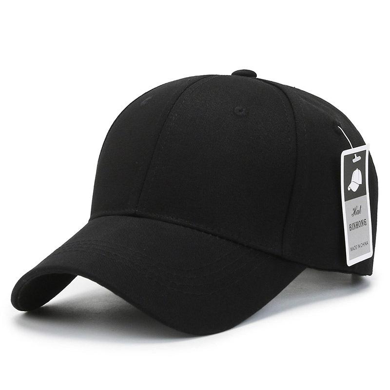 Simple Solid-Color Baseball Cap, Outdoor Sports Style, Dad Cap, Unisex, Adult Size, Black