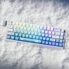 Оригинальные PBT кейкапы для клавиатуры с 74 клавишами, тема «Снежный тюлень», с боковой печатью, полупрозрачные, для механических клавиатур