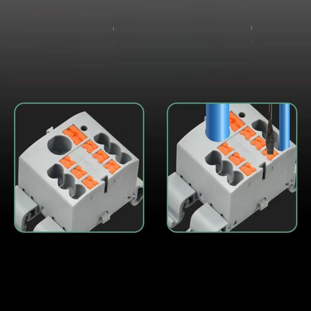 Один вход, несколько выходов, проводные электрические соединители PTFIX 2,5 мм, распределительный блок, монтаж на DIN-рейку