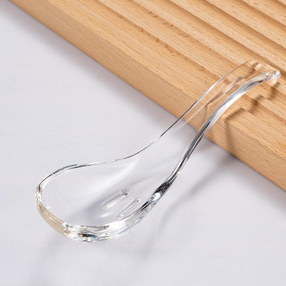 Colorful Crystal Glass Spoon Exquisite Serving Spoons Easy To Clean Condiment Spoons Restaurant