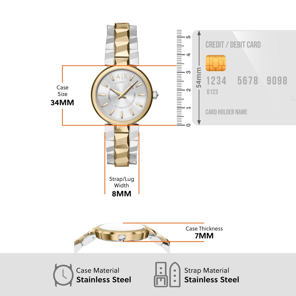 Женские аналоговые часы Armani Exchange из нержавеющей стали AX4406
