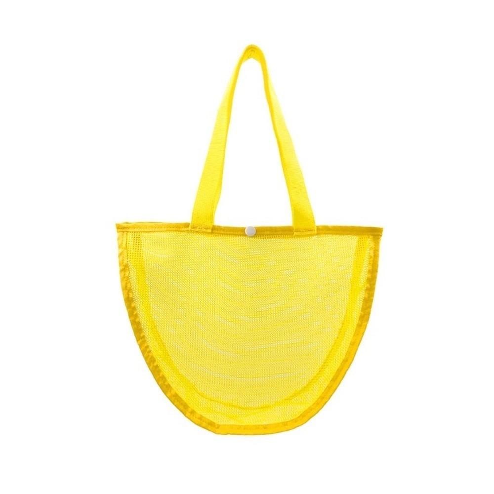 INS Lightweight Solid Color Mesh Pouch Waterproof Reusable Beach Bag Large Capacity Eco-Friendly Toy Storage Bag Gift