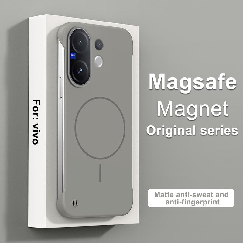 Для Magsafe Безрамочный Чехол Для VIVO V60 Матовый Ультратонкий Беспроводная Зарядка Жесткий ПК Противоударный Чехол для V60 V50 V40 Lite Накладка