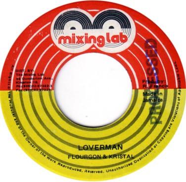 7-дюймовая пластинка FLOURGON KRISTAL Loverman NONE Mixing Lab Ямайка Регги Ска Даб Б/У