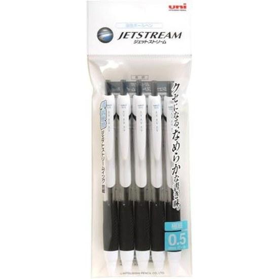 Mitsubishi Pencil oil-based ballpoint pen Jetstream 5 pieces 0.5 black easy write